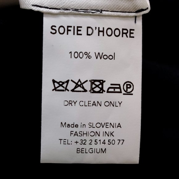 Sofie D’Hoore Gathered Neck Navy Wool Maxi Dress - Picture 11 of 11